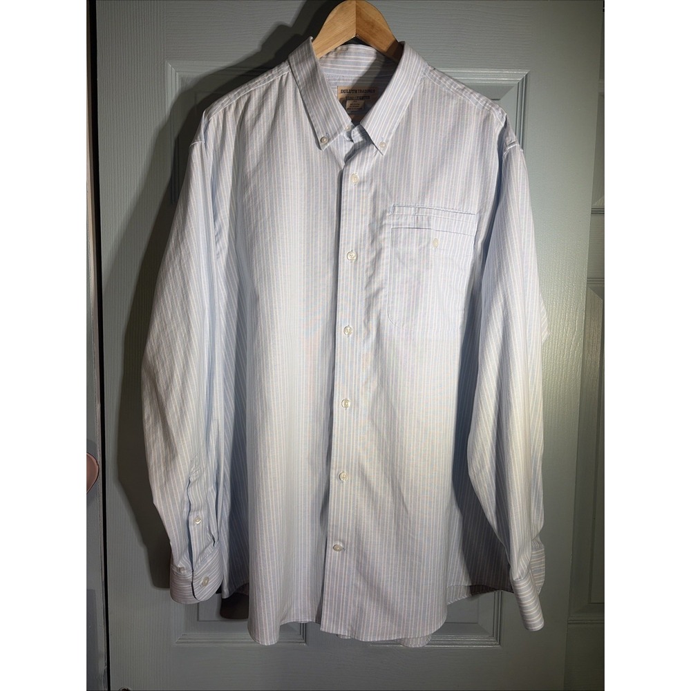 DULUTH TRADING SZ XL Wrinkle Fighter Cotton Blend LS DRESS SHIRT.